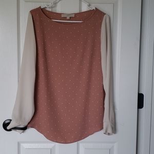 NWOT LOFT Polka-dot Blouse